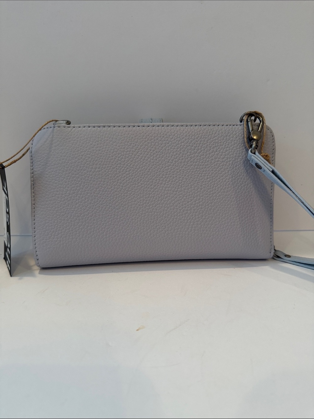The Sak Light Gray/blue Pebbled Leather Wristlet - Picture 2 of 3